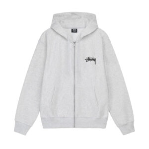 BURNING STOCK ZIP GREY HOODIE