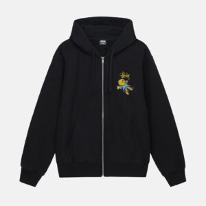 DOLLIE ZIP BLACK HOODIE