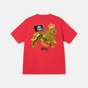 GOLD LION RED TEE