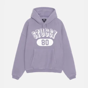 STUSSY 80 RELAXED HOODIE ASH PURPLE