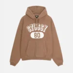 STUSSY 80 RELAXED HOODIE BROWN